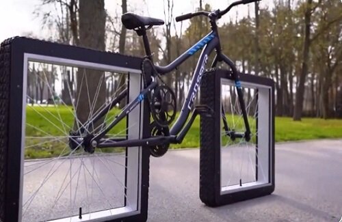 【動画】四角いタイヤの自転車の動きが予想外すぎるｗｗｗ