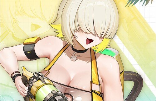【画像】Eカップのレイヤーさん『水着エレグのコスプレをしてみたけど…』
