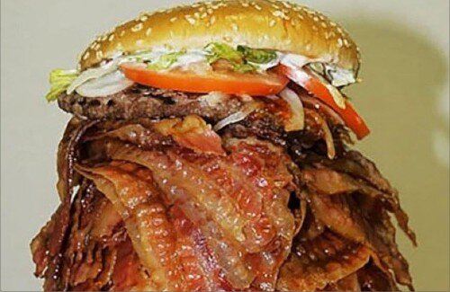 【画像】X民さん『バーガーキングのトッピングでお肉10枚増量してみたｗ』→猛者『ベーコン1000枚トッピングしてみた』