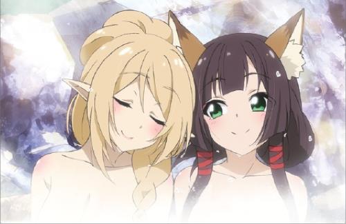 アニメ「異世界の湯」公式『キービジュアルのヒロイン全員脱ぎます』