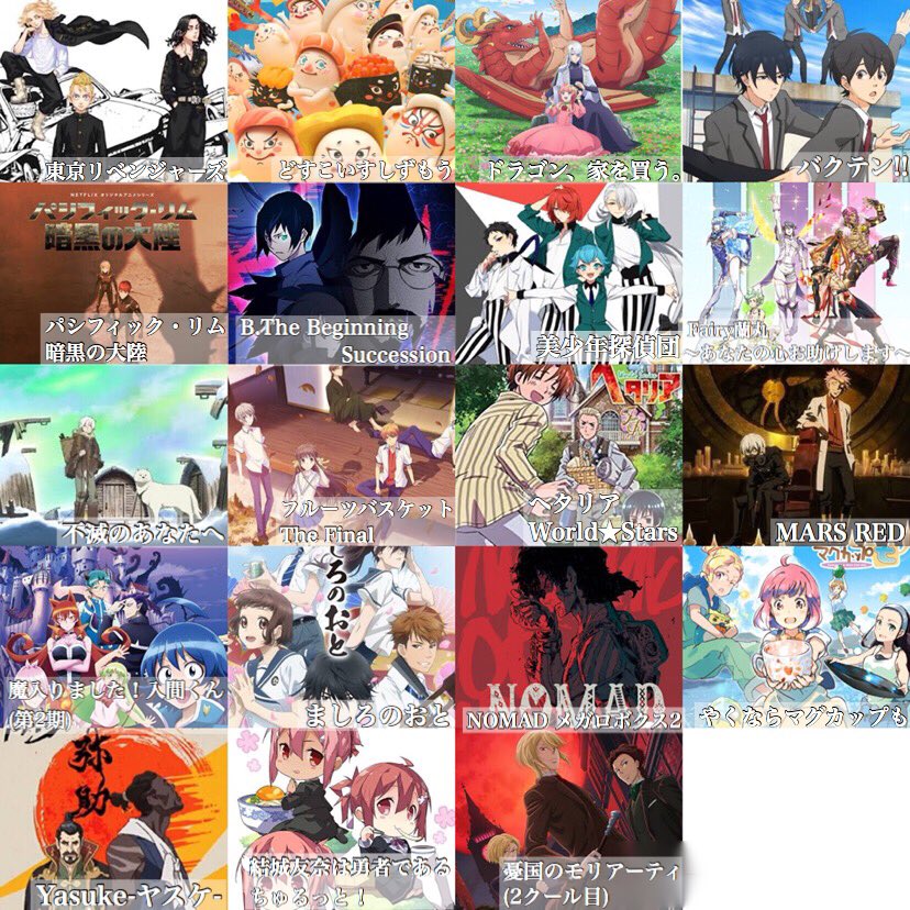 2021年春アニメ一覧 ネヴィリルのブログ 2021年春アニメ一覧 ネヴィリルのブログ
