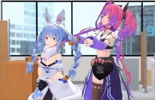 【ホロライブ】ぺこヴィヴィ初対面→ぺこらにボディタッチしまくるヴィヴィｗｗｗｗｗｗｗｗｗｗ