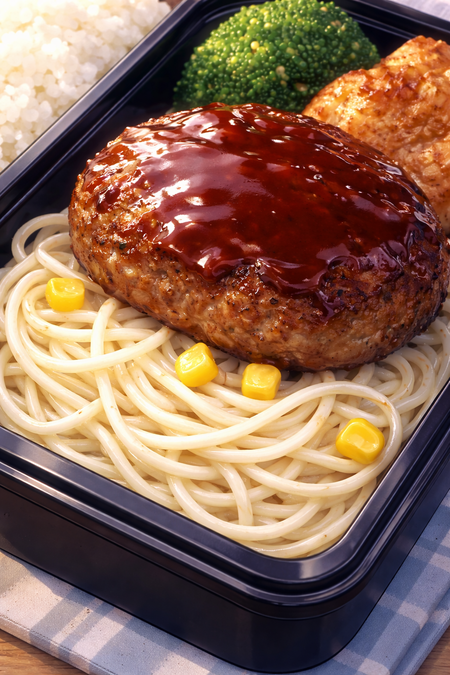 お弁当のハンバーグの下の白い謎のスパゲッティすき部????