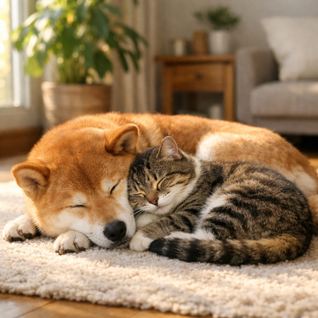 犬　←臭い、うるさい、金かかる　　ネコ　←臭わない、うるさくない、金かからない