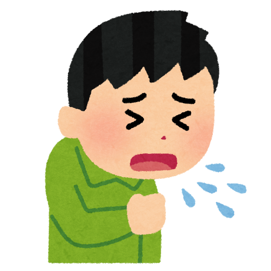 電車で咳が止まらないオジサンが激増・・・