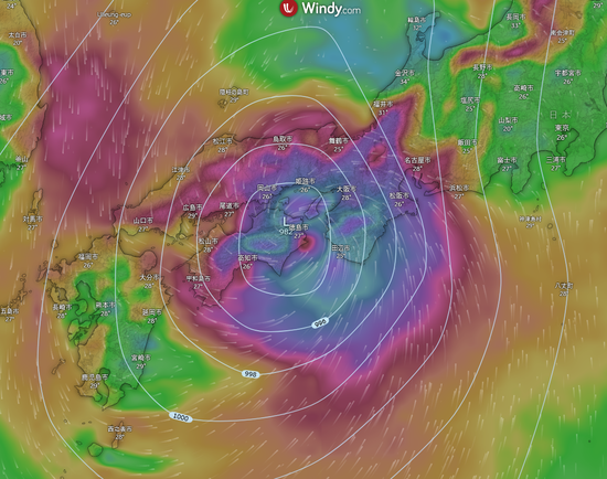 【画像】台風7号デカすぎ、関西地方は完全壊滅かｗｗｗｗｗｗ