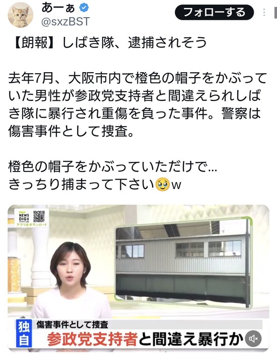 【動画】しばき隊、逮捕されそう・・・・・