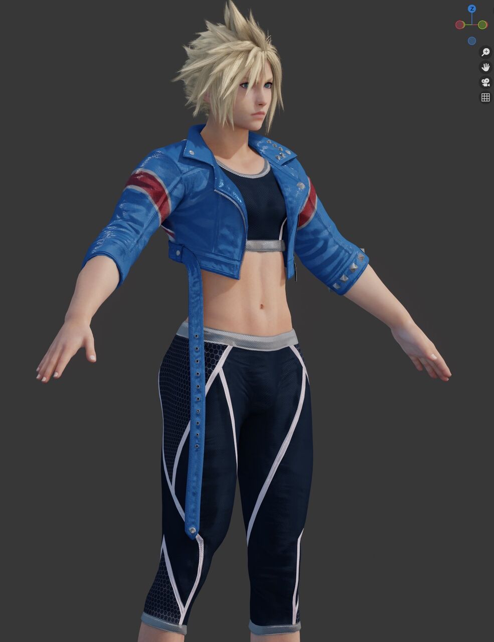 【画像】スト6キャミィの衣装を着せられたクラウドが少しエッチだと話題に