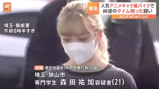 【画像】ミニオンバイクでかわゆく暴走した女子が陰好み