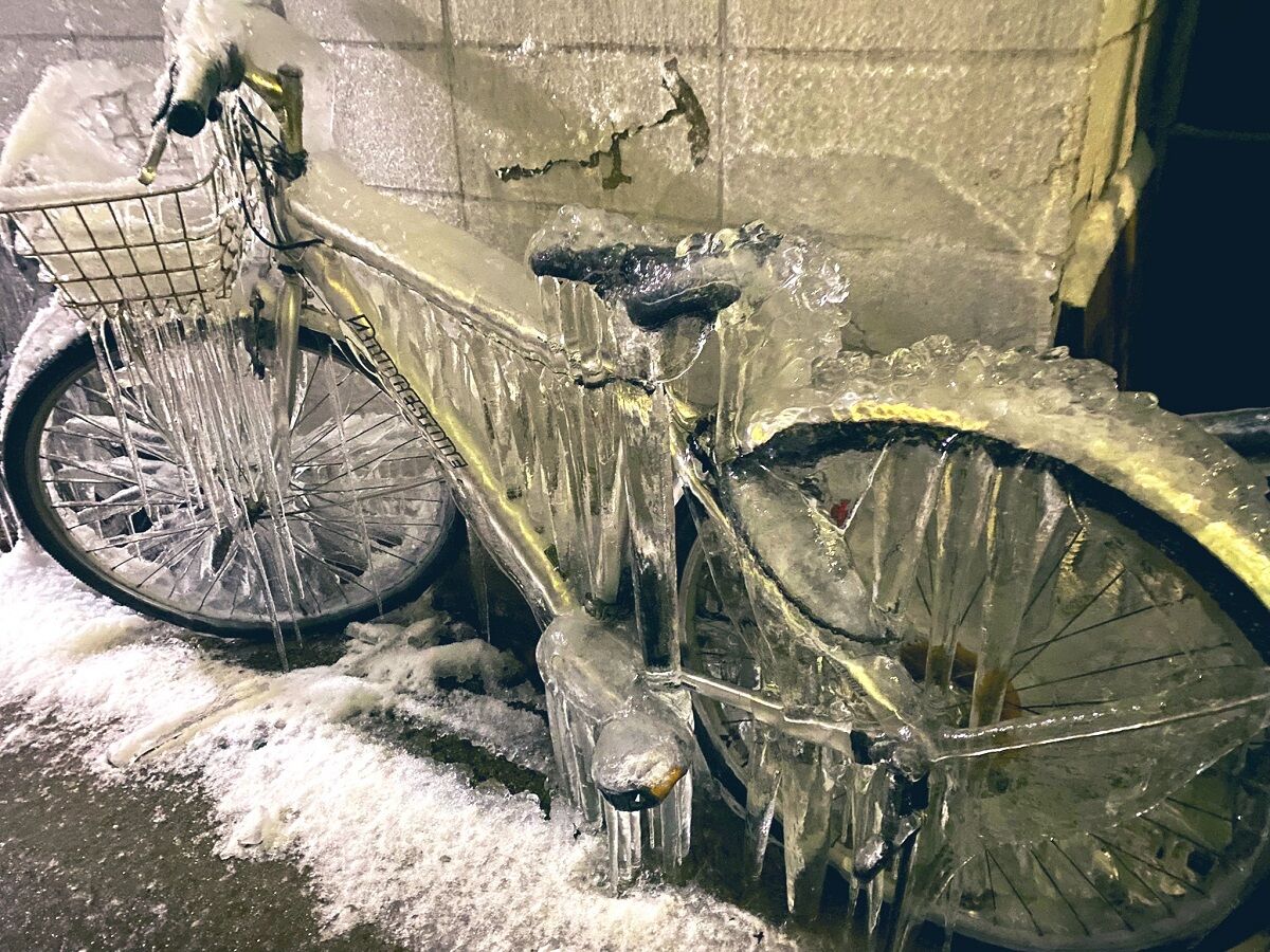 氷河期かな？置きっぱなしにしていた自転車が氷漬けに - ニュース総合掲示板｜ローカルクチコミ爆サイ.com南関東版