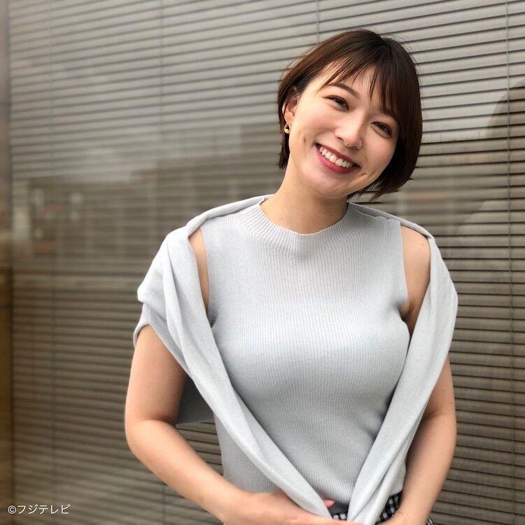 【画像】阿部華也子さんのニットセーターおっぱい