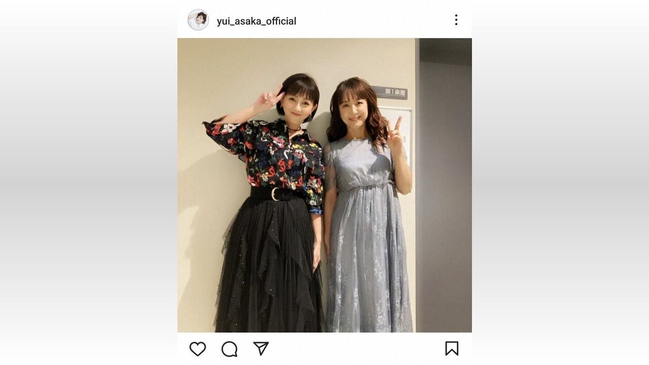 【芸能】浅香唯（53）実は「同級生」「大昔に共演していた」元アイドルと2ショット