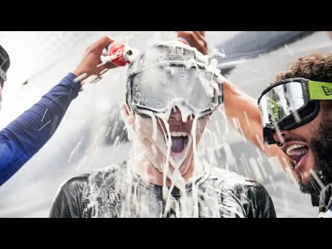 【ドジャース】泡まみれな佐々木朗希、ファンの心掴む！