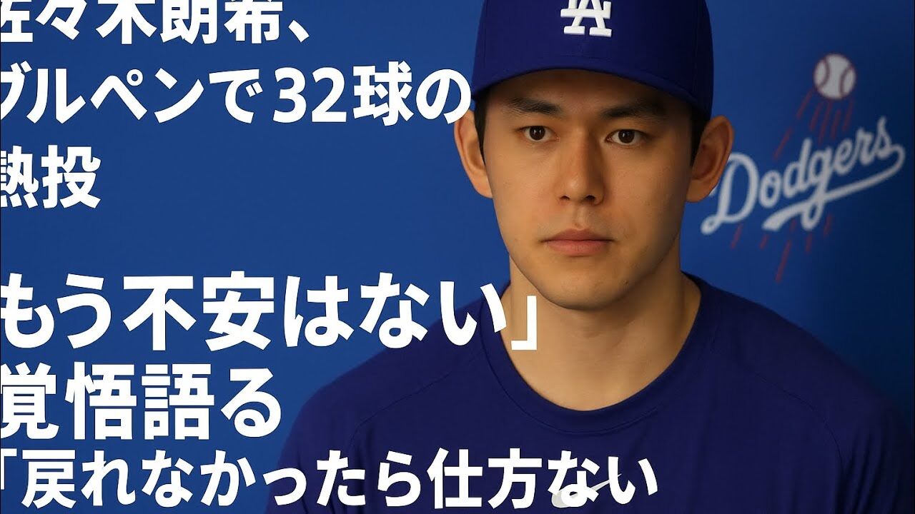 【覚悟】佐々木朗希、復帰に向けて、ブルペンでの32球の熱投！