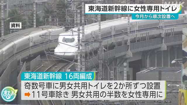 女性専用トイレの導入！東海道・山陽新幹線の変化を探る