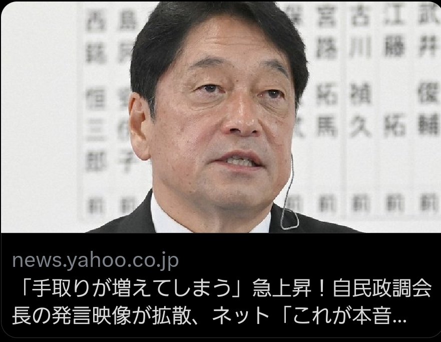 「手取りが増えてしまう」という自民政調会長の発言がネットで話題に！