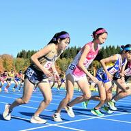 秋田の高校駅伝、クマ出没で異例のトラックレース開催