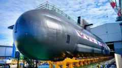 韓国で新型潜水艦の進水式、北朝鮮の発射実験の数時間後