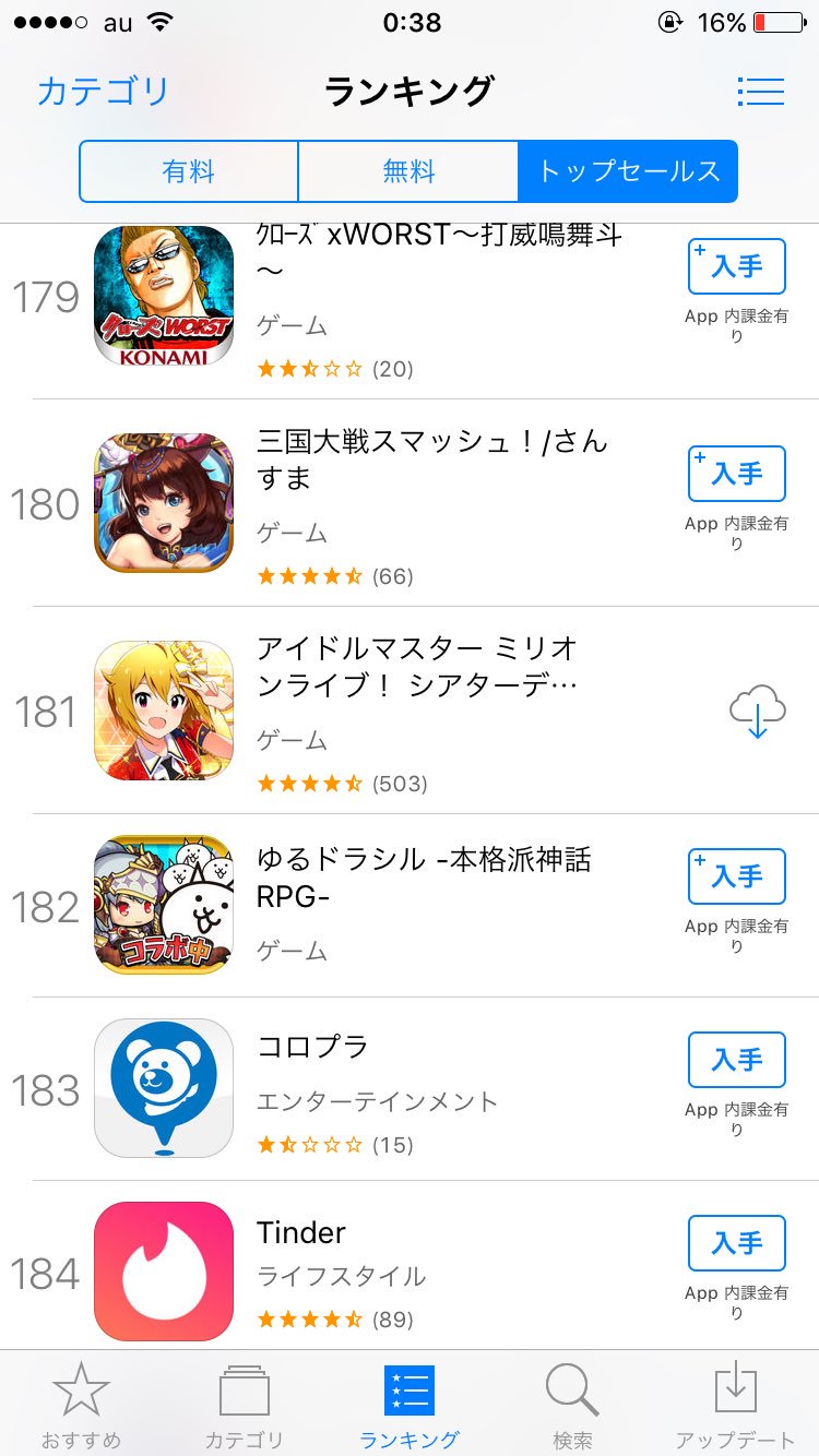 ミリシタのセルランが低すぎてアイマスp達がざわつく 帰ってきたニュー速俺日記