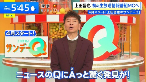 上田晋也のサンデーQ