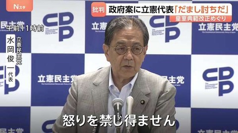 皇室典範改正　立憲民主党