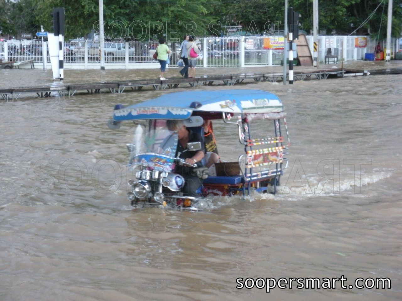 Tuk Tuk Auto Rickshaw Thailand Flood