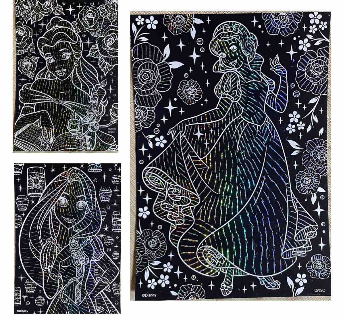 スクラッチアート ディズニープリンセス リハビリネクスト文化祭 作品集