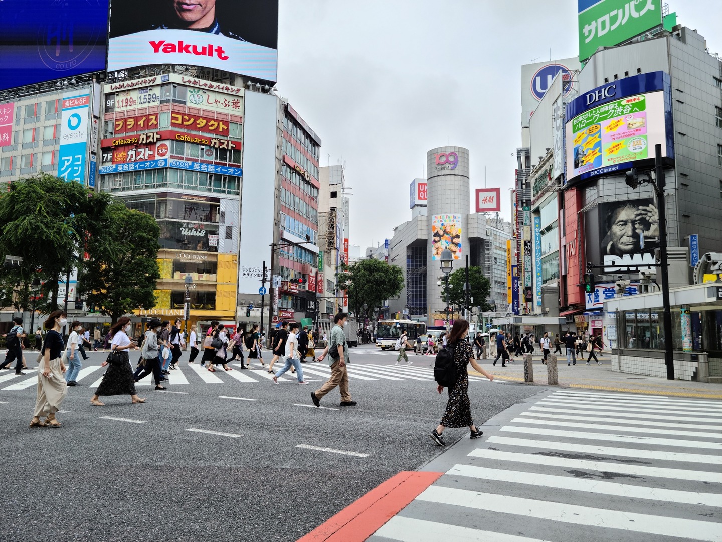 渋谷スクランブル交差点2020年6月