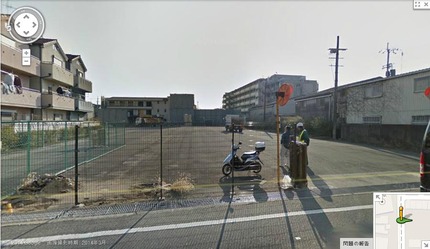 黒原橘町の更地 ストリートビュー