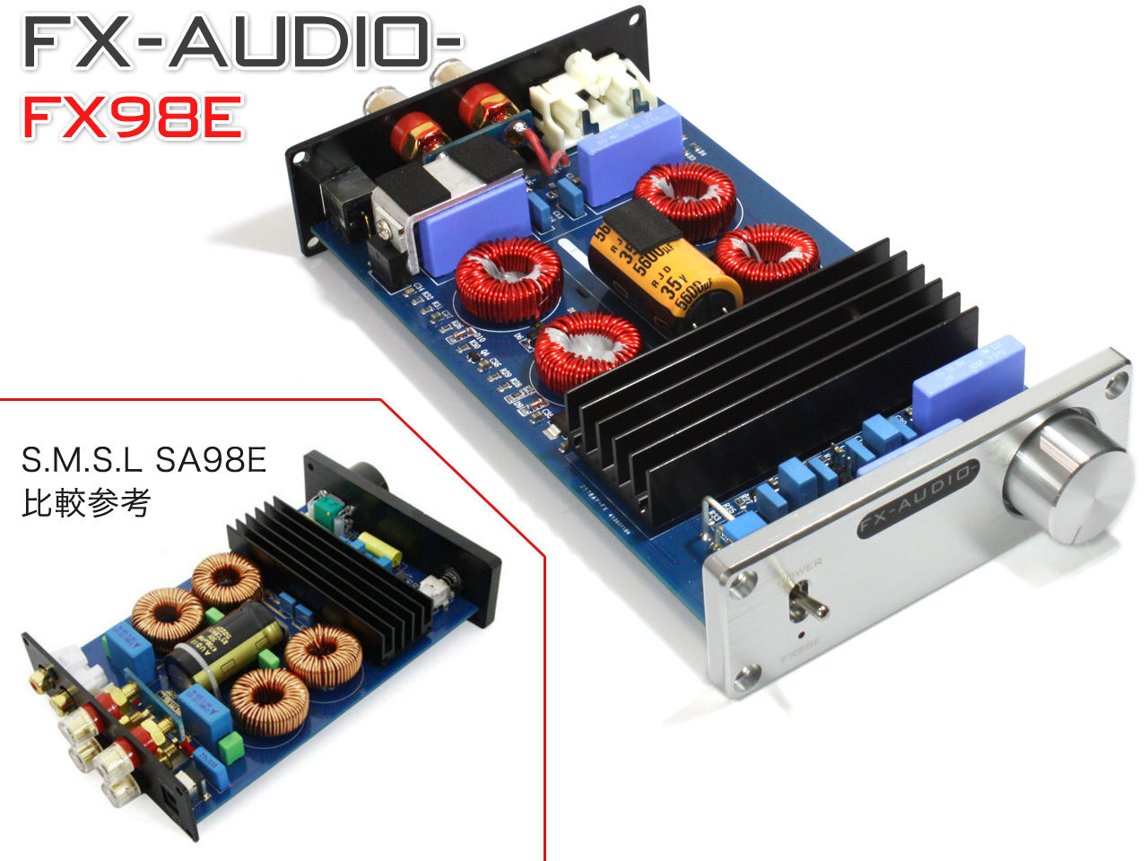 FX-AUDIO- FX98E TDA7498E搭載 ハイパワーデジタルアンプ