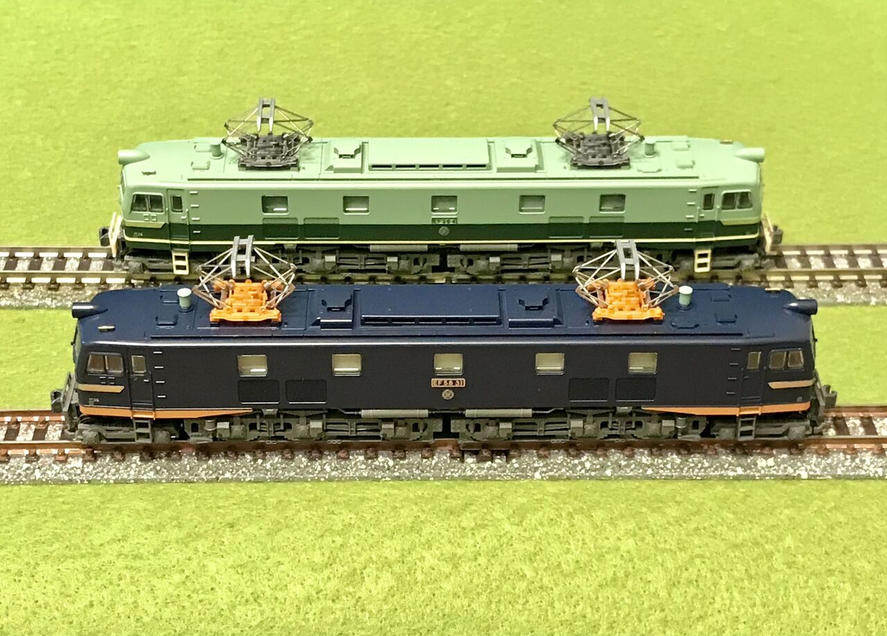 KATOの「EF58形 試験塗装機（4号機＆31号機）を並べてみました