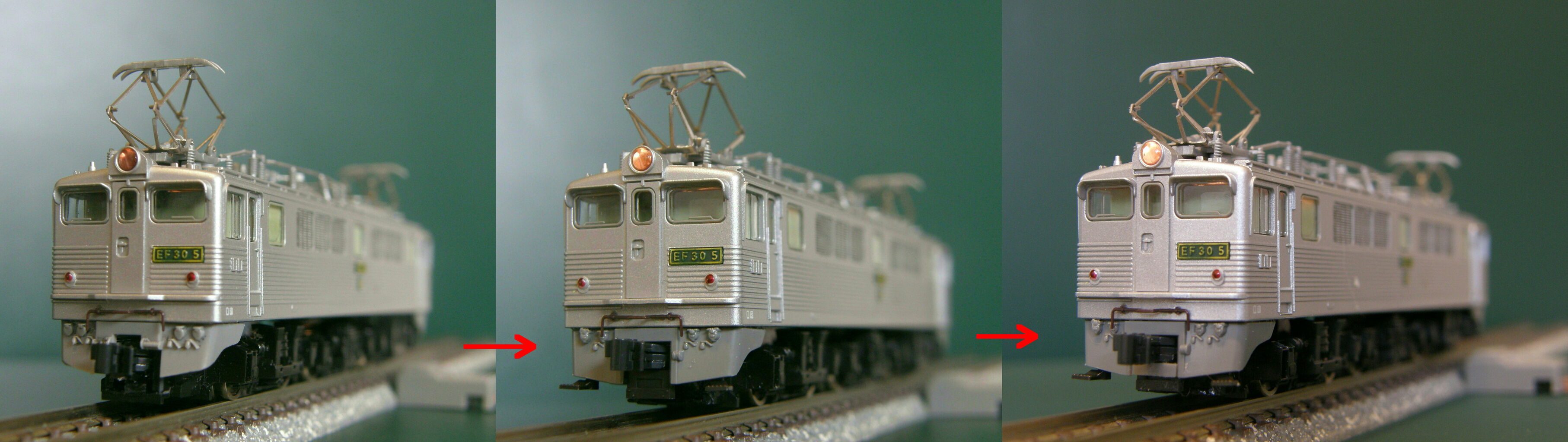 トミックス旧製品「EF30形」のスカート交換・追加工作編