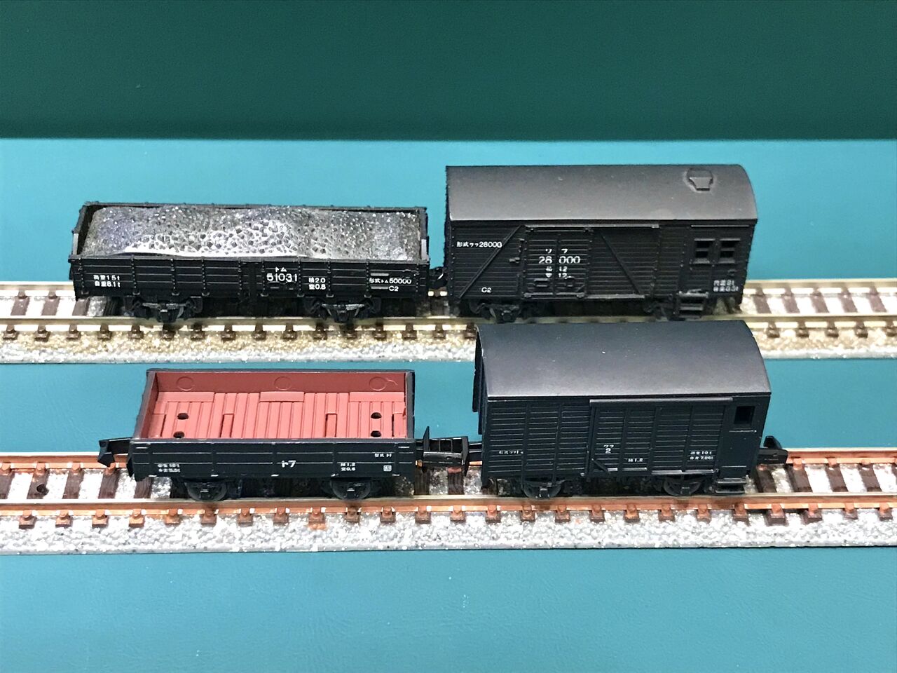 Nゲージ 貨物貨車色々まとめ 鉄コレ「凸型電機貨物・貨物セット」の貨車をN化する