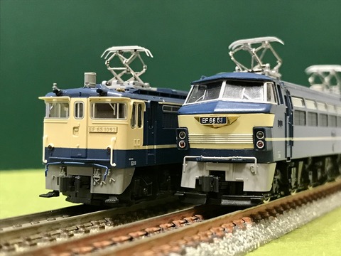 鉄道模型　KATO EF66 EF65-1000 客車セット トミックスの「EF66形」と KATOの「EF65-1000形」を並べてみまし