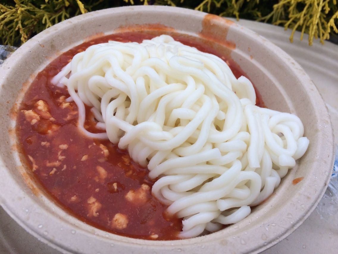 ソフト麺ミートソース 学校給食再現ブース ホーク ネジ夫 の挑戦 ソフト麺ミートソース 学校給食再現ブース ホーク ネジ夫 の挑戦