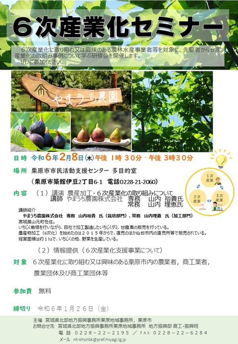 チラシ６次産業化セミナーR60208