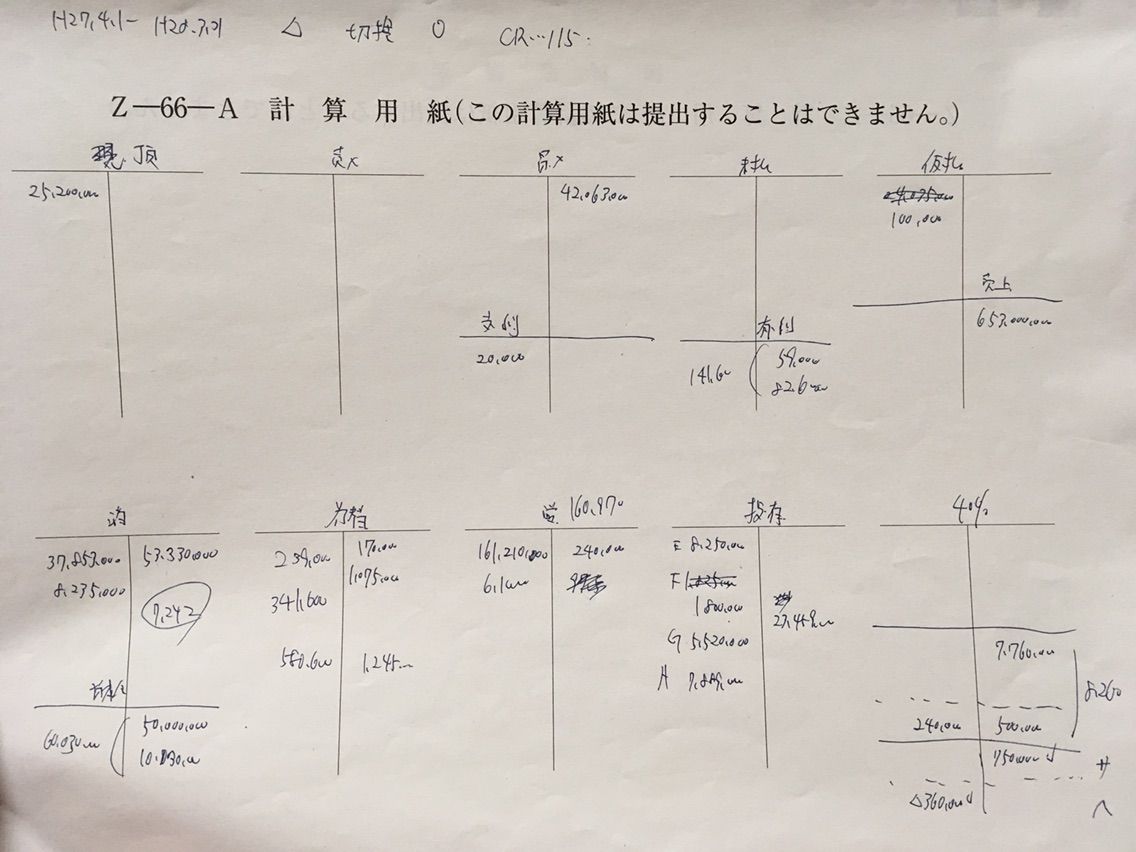 203 簿記論 総合問題の集計方法 Skyの税理士受験記