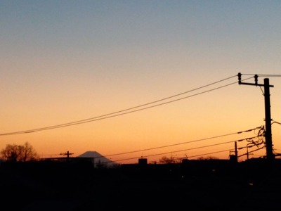 2022/02/26の夕焼と富士山