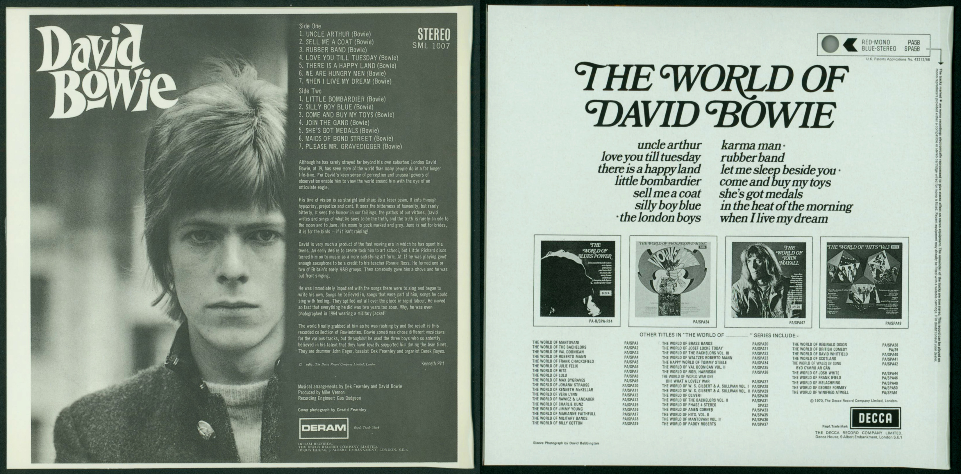 緊急企画】「David Bowie (Deluxe Edition)」国内盤 : YOUNG