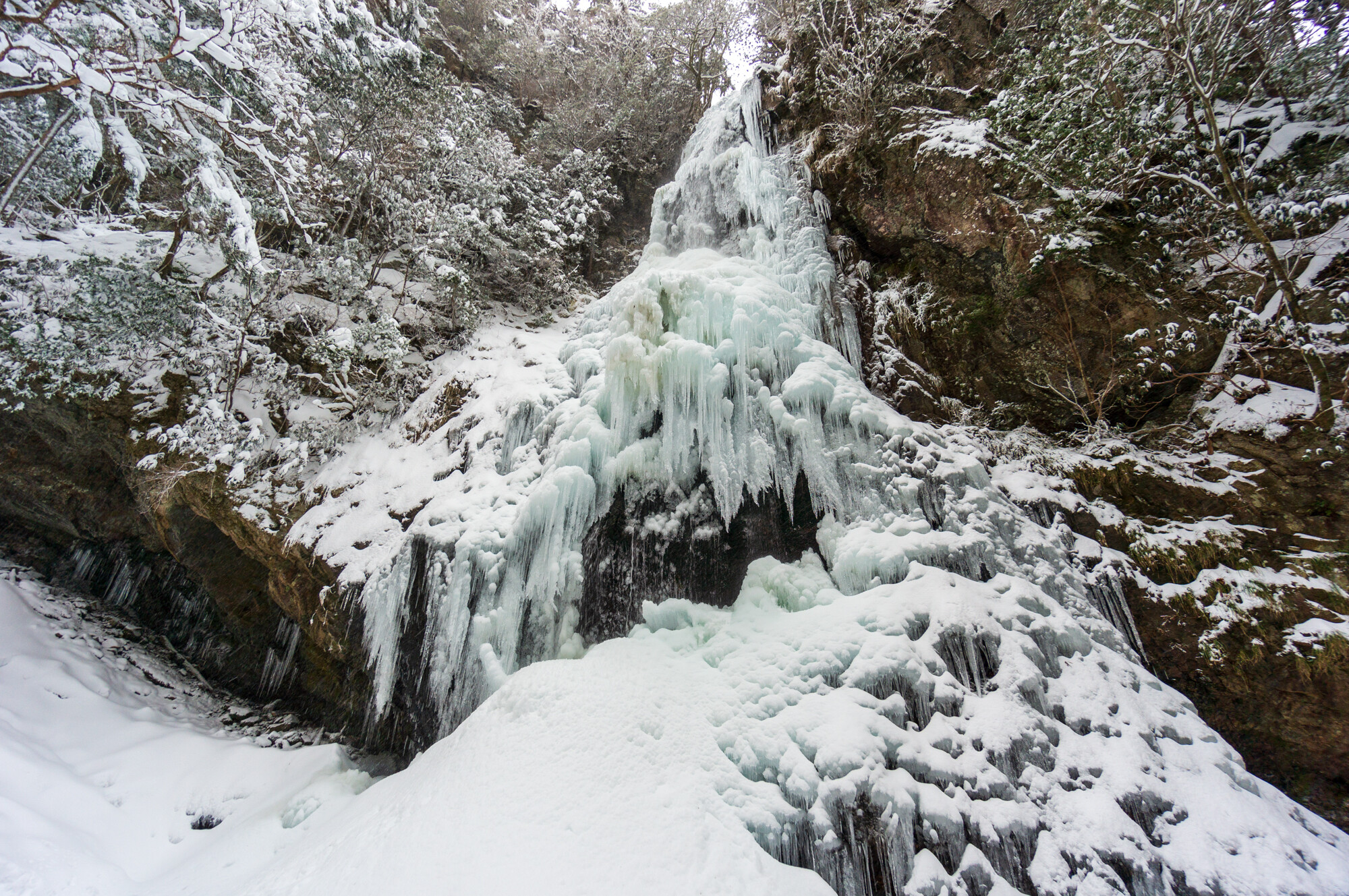 氷瀑を見るために御船の滝へ【2023】