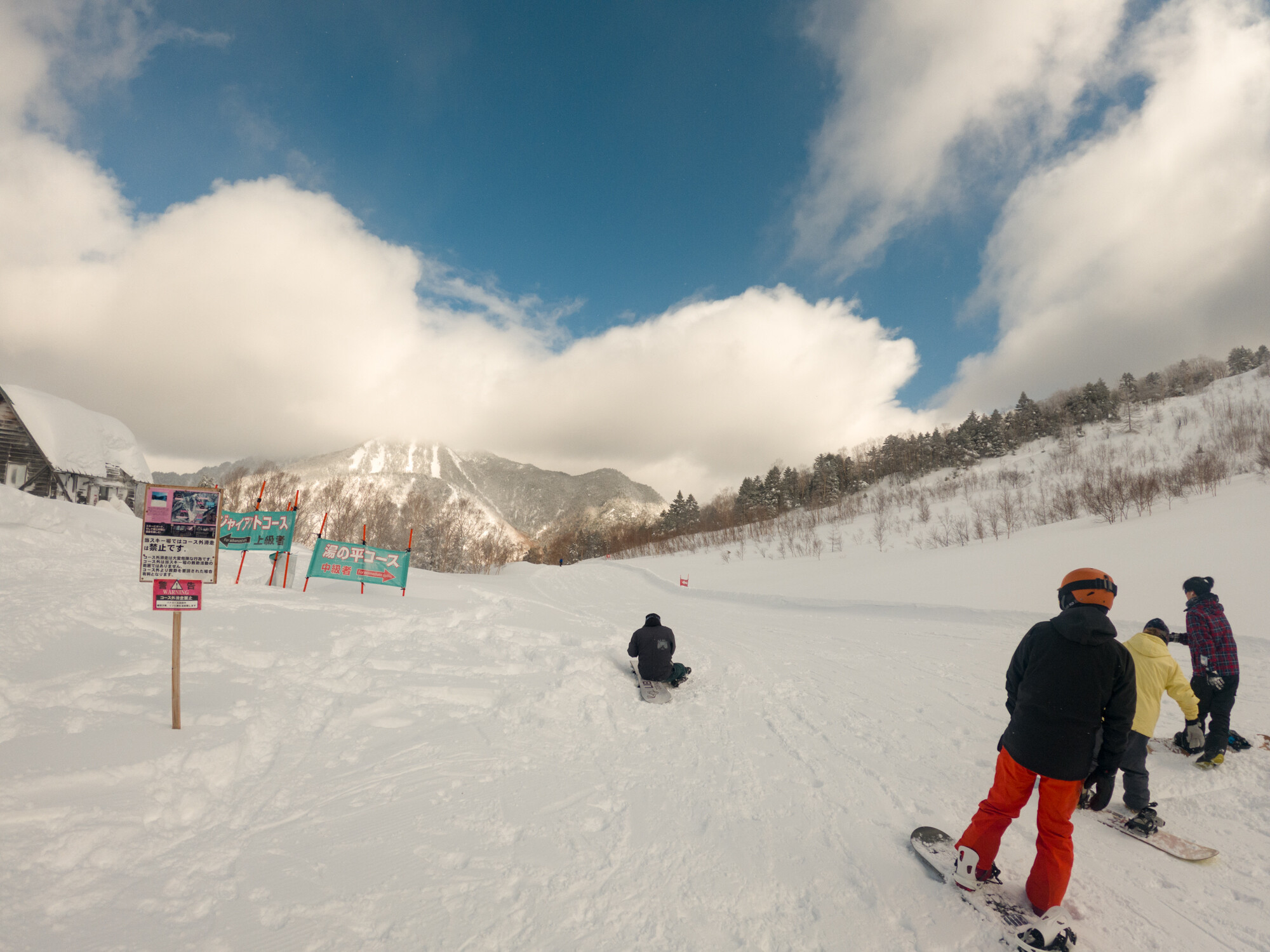平湯温泉スキー場でリベンジスキー