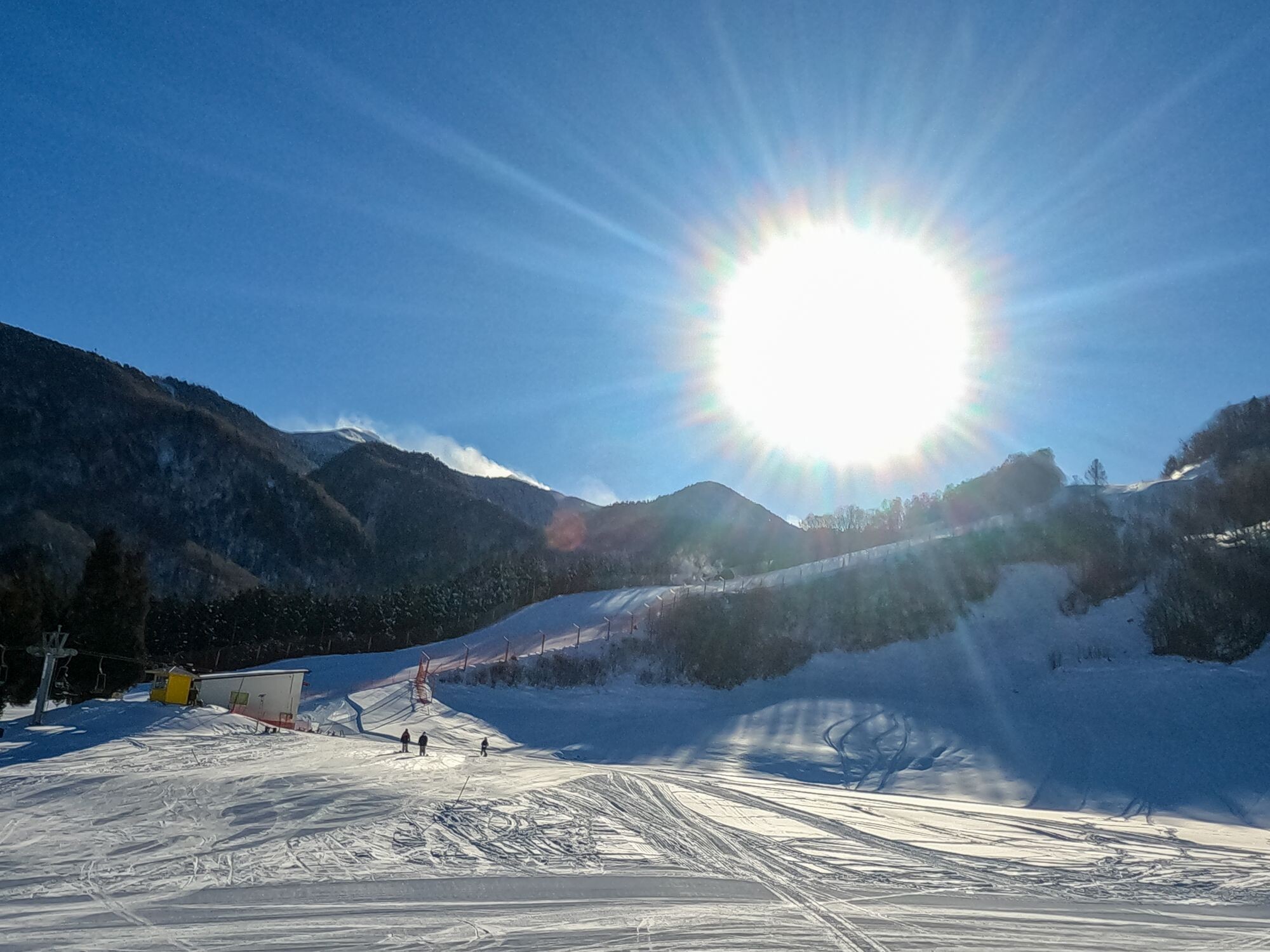 ほおのき平スキー場でスキー