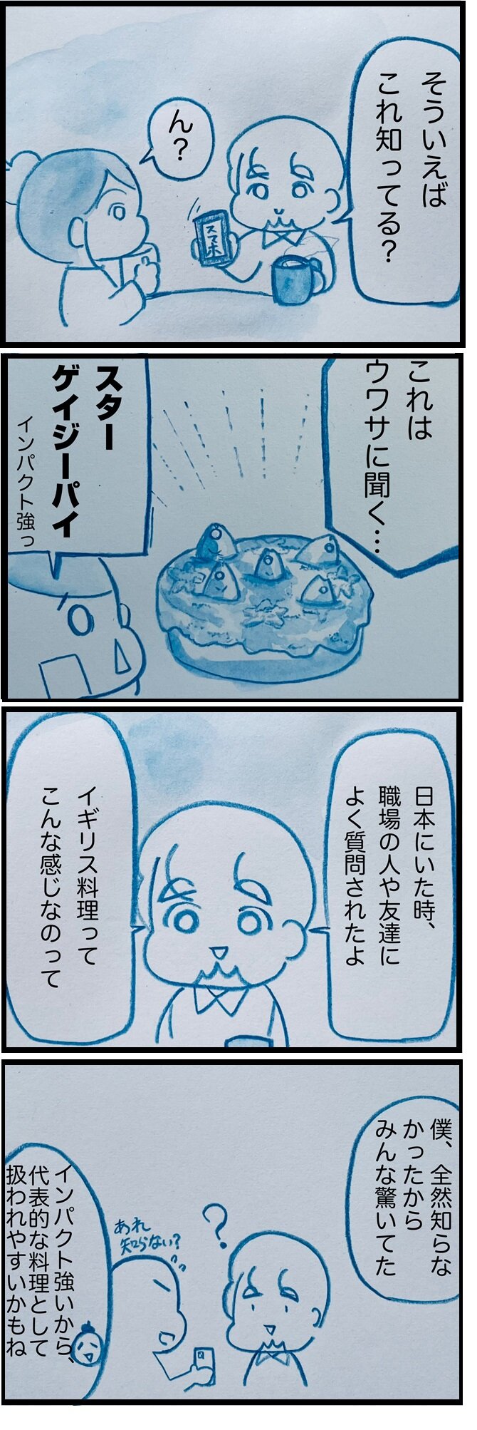 日本人がイギリス人にスターゲイジーパイについて訊ねる実録漫画聞