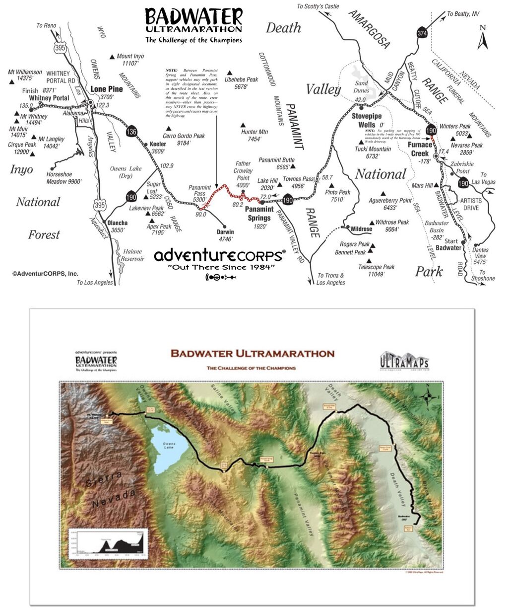 バッドウォーターとアメリカ本土最高峰ホイットニー山