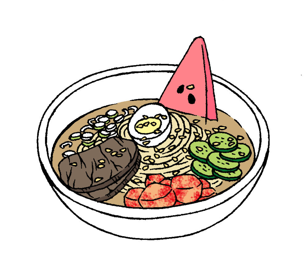 盛岡冷麺のイラスト 新型コロナで崖っぷちになった岩手の似顔絵師の奮闘日記 盛岡冷麺のイラスト 新型コロナで崖っぷちになった岩手の似顔絵師の奮闘日記