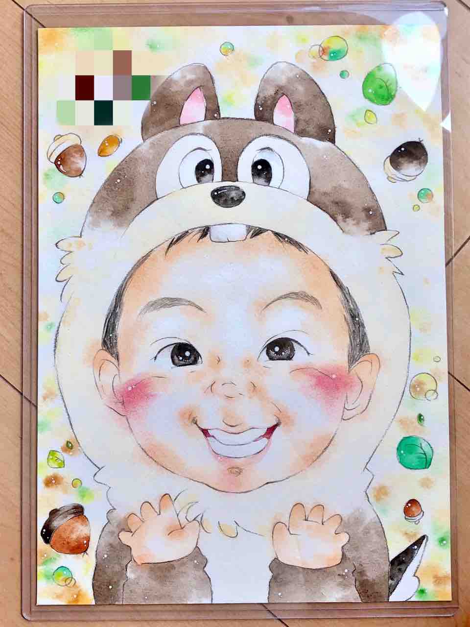 似顔絵ご紹介 チップとデール風 安く描きます 誕生日プレゼントに似顔絵を オーダーメイド似顔絵 はち個人ブログ