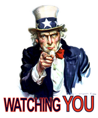 watching you uncle sam poster Big Brother 1984 Orwellian