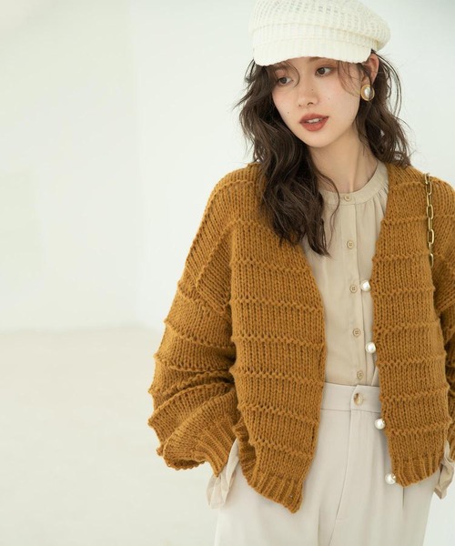 ローゲージニットカーディガン
