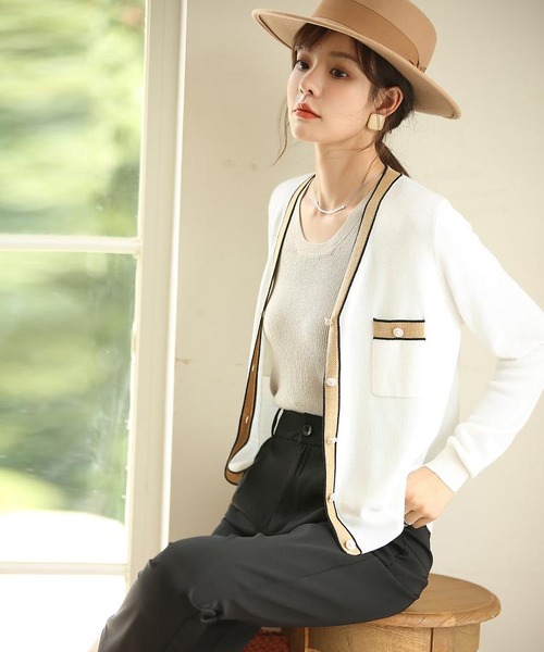 ゴールドラインVネックニットカーディガン