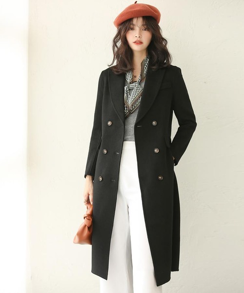 ダブルボタンタイトチェスターコート